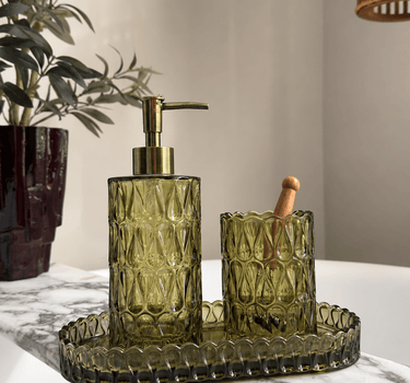 Zeepdispenser Pear Glas Groen - Things I Like Things I Love