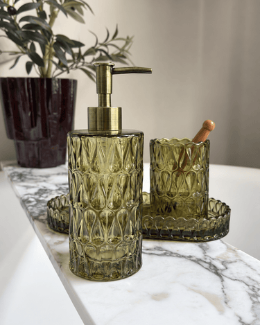 Zeepdispenser Pear Glas Groen - Things I Like Things I Love
