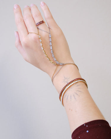 Zircon Tennis Bracelet Bordeaux - Things I Like Things I Love