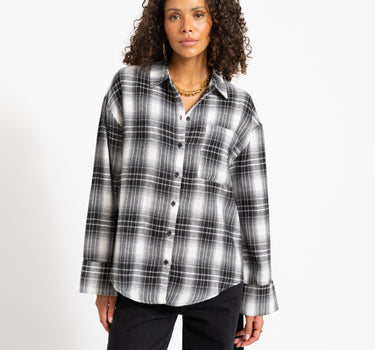 Zoe Check Shirt Black - Things I Like Things I Love