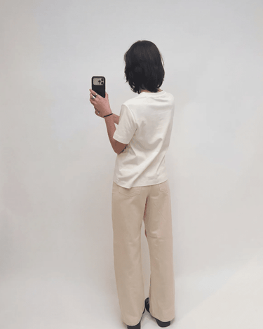 Zoe Ella Wide Detail Pant Ecru - Things I Like Things I Love