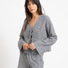 Zoe Seersucker Tie Shirt Black - Things I Like Things I Love