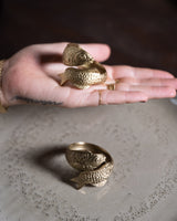 Napkin Ring Goldfish Brass