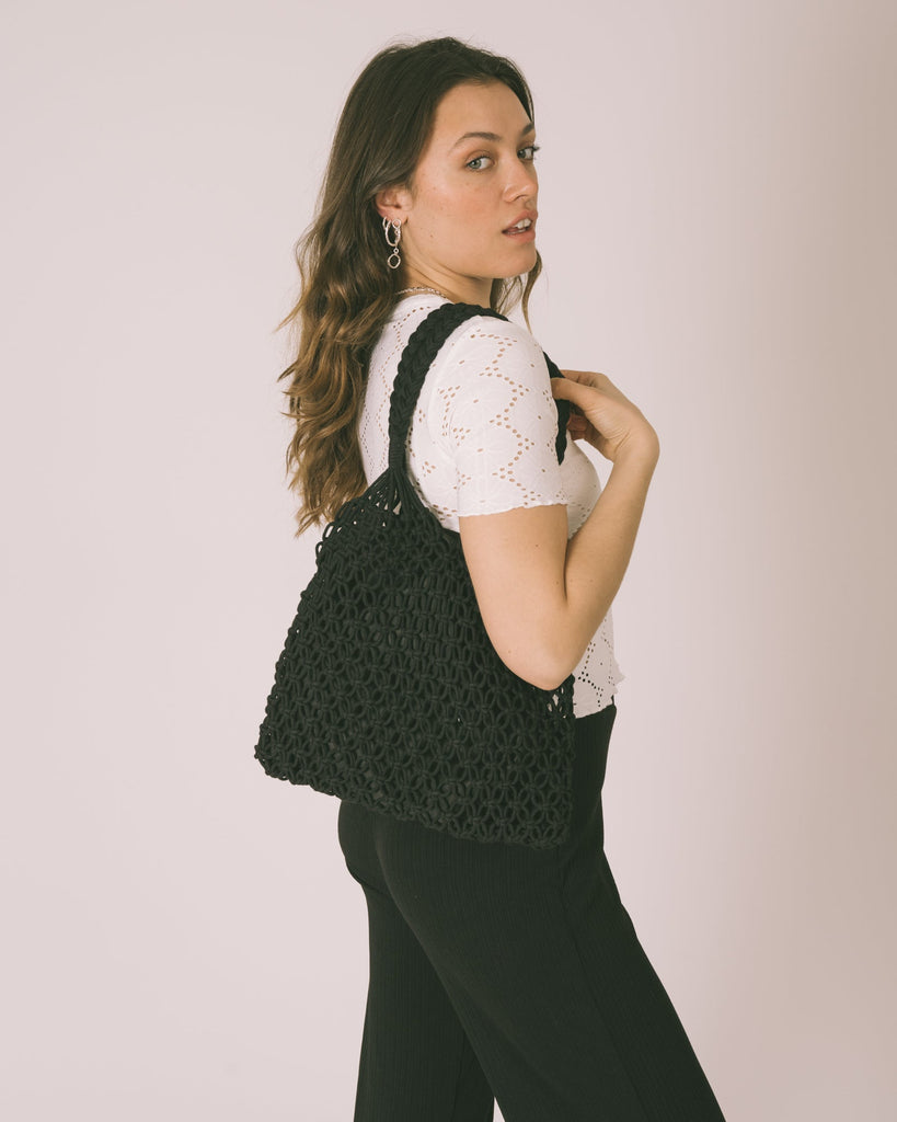Bag Crochet Knitted Black - Things I Like Things I Love