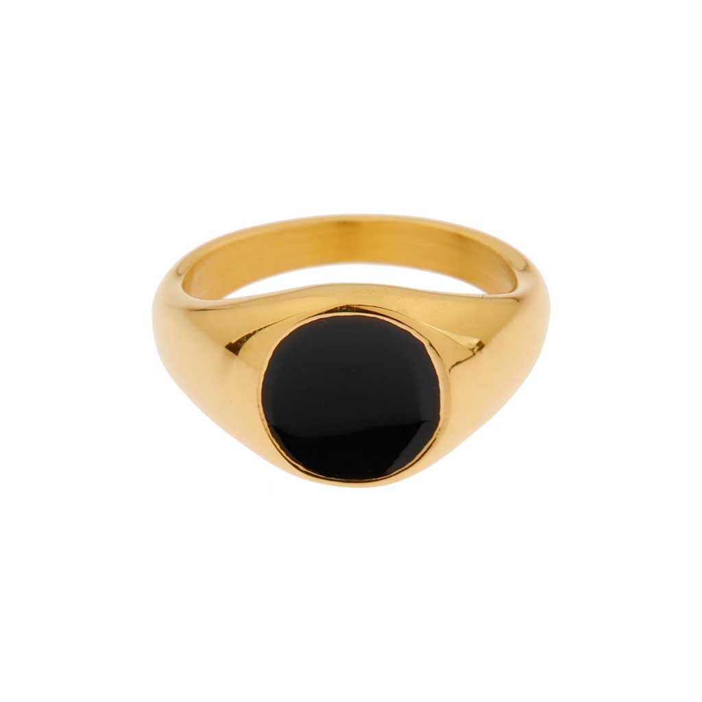Black Dot Ring Gold - Things I Like Things I Love