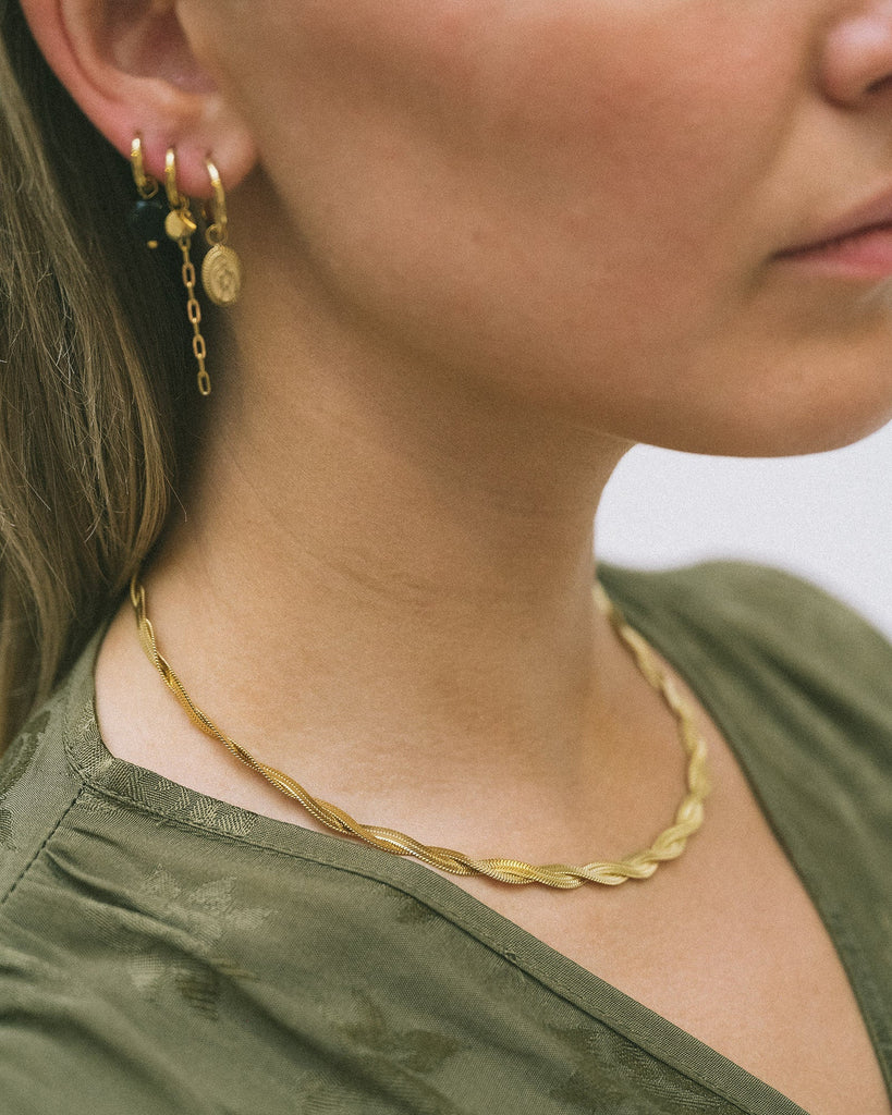 Braided Snake Necklace Gold - Things I Like Things I Love