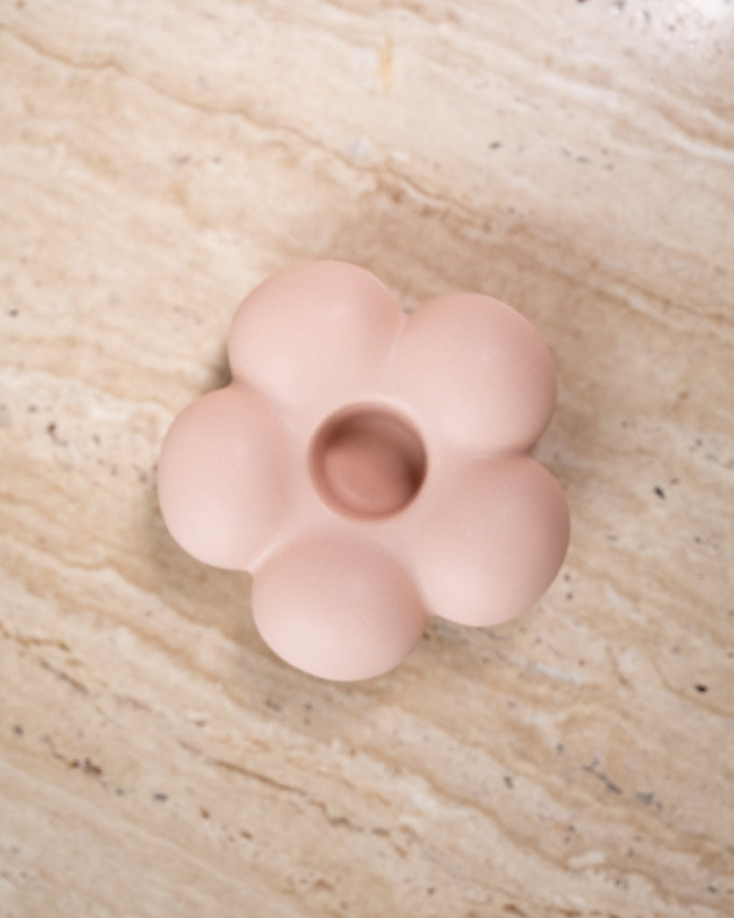 Candle Holder Flower Pink - Things I Like Things I Love
