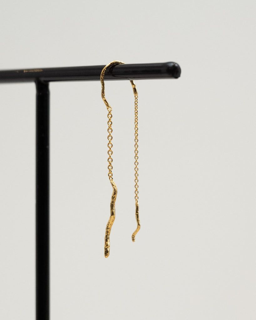 Earring Chain Branch Gold - Things I Like Things I Love