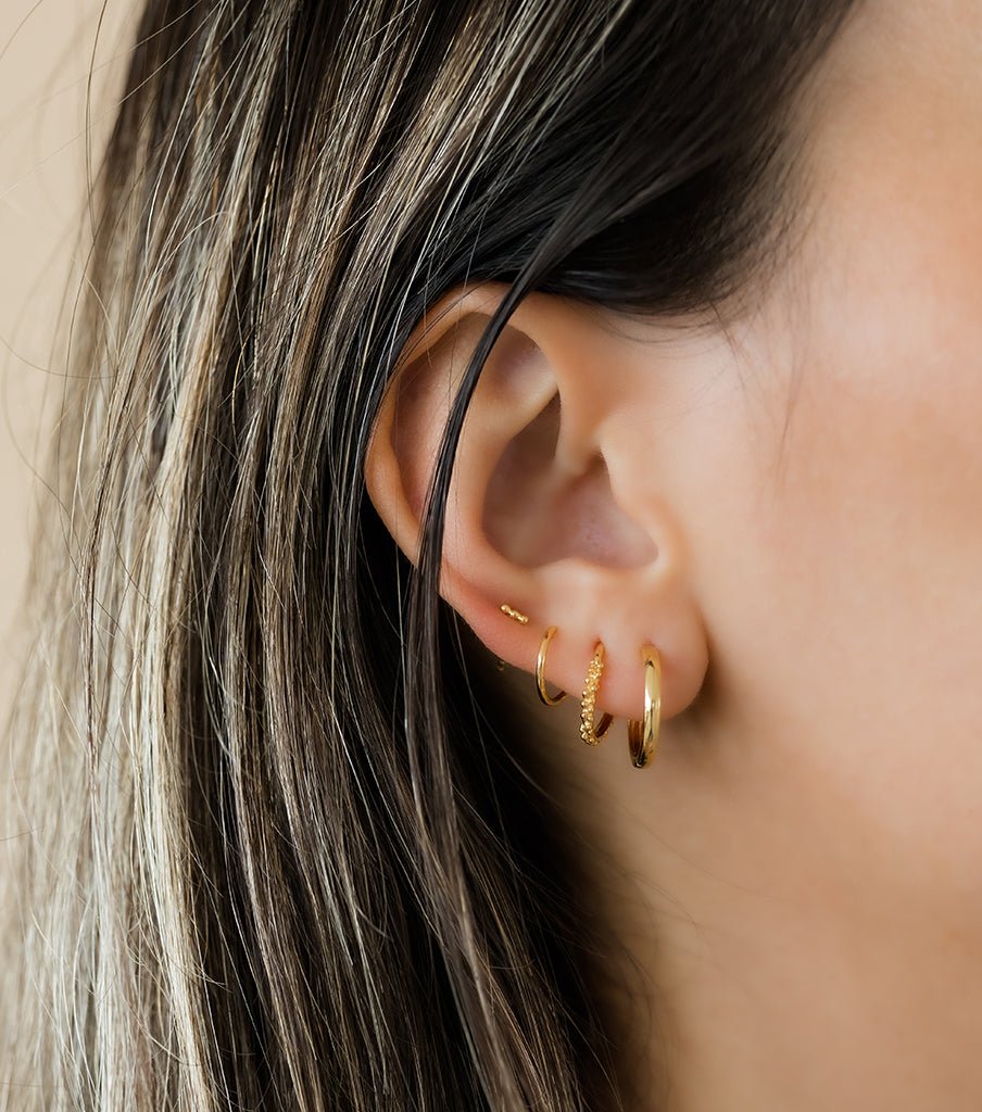 Gold Earring Bubbly Twister - Things I Like Things I Love