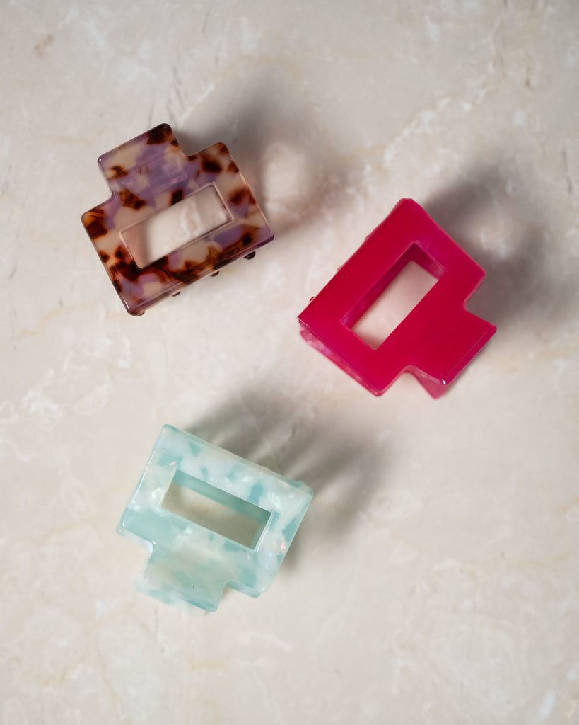 Hair Claw Clip Square Mint Melly - Things I Like Things I Love