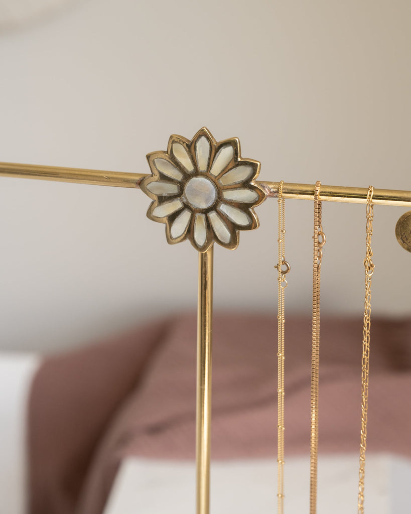 Handmade À La Jewelry Stand Brass Flowers - Things I Like Things I Love