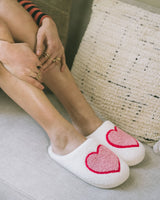 Heart Slippers Red