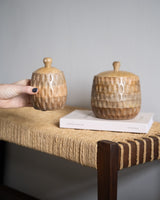 Jar Bindi mit Deckel Holz