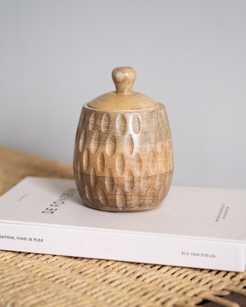 Jar Bindi w/Lid Wood - Things I Like Things I Love