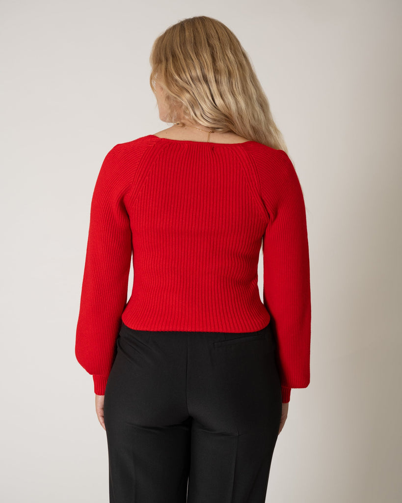 Lily Longsleeve Knit Red - Things I Like Things I Love