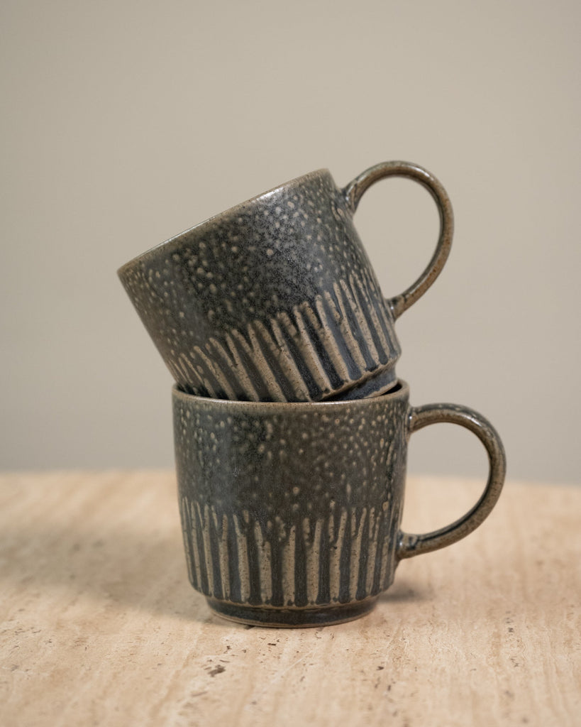 Mug Dark Green Stoneware - Things I Like Things I Love