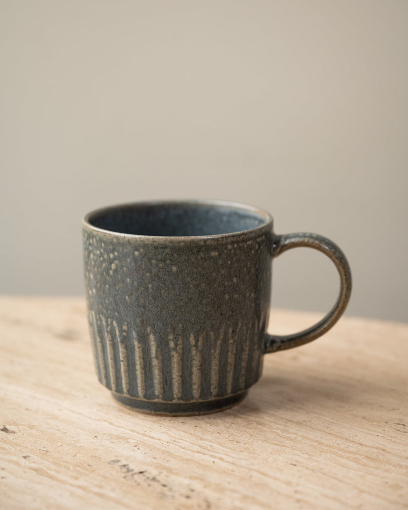 Mug Dark Green Stoneware - Things I Like Things I Love