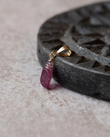 Necklace Charm July Ruby Gold Filled