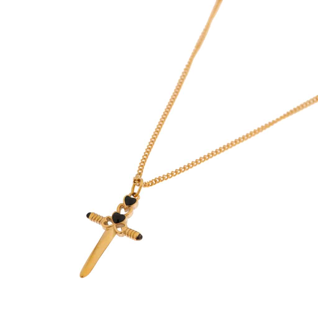 Necklace Cupids Dagger Gold - Things I Like Things I Love