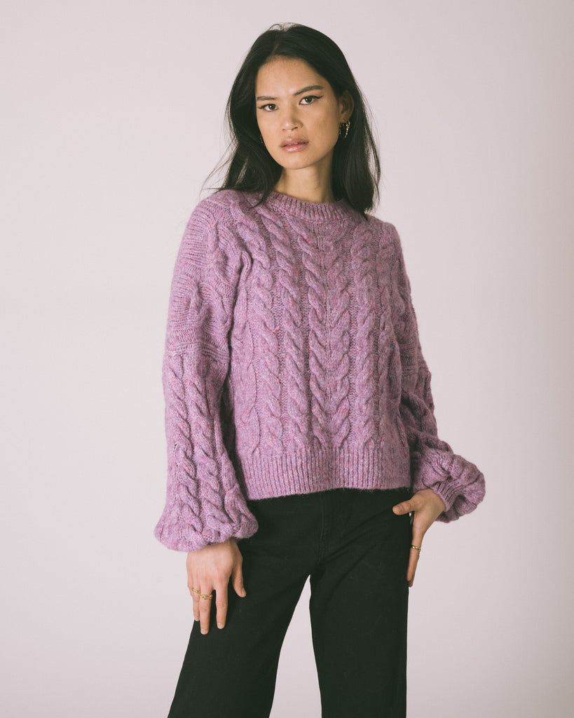 Puckie Knit Purple Melange One Size - Things I Like Things I Love