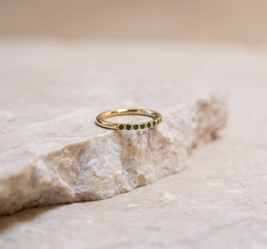 Ring Gold Zirkonia Green - Things I Like Things I Love
