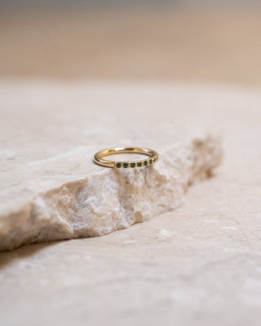Ring Gold Zirkonia Green - Things I Like Things I Love