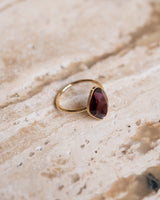 Ring Organic Stone Aubergine Gold