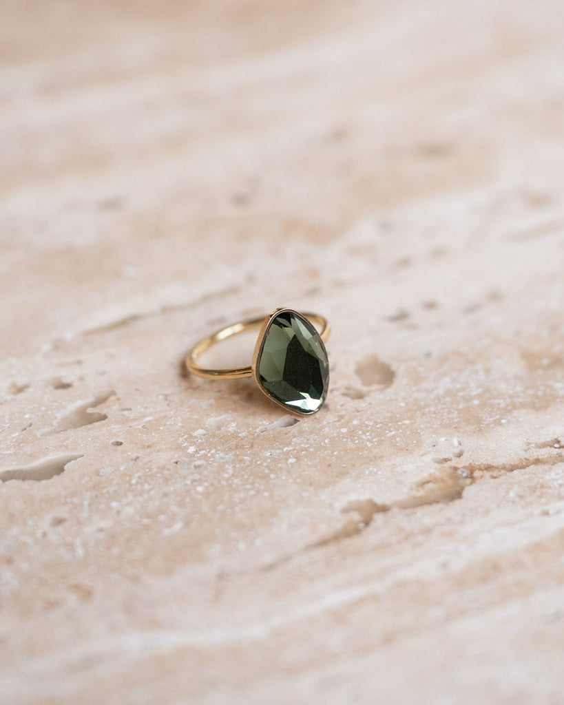 Ring Organic Stone Fir Green - Things I Like Things I Love