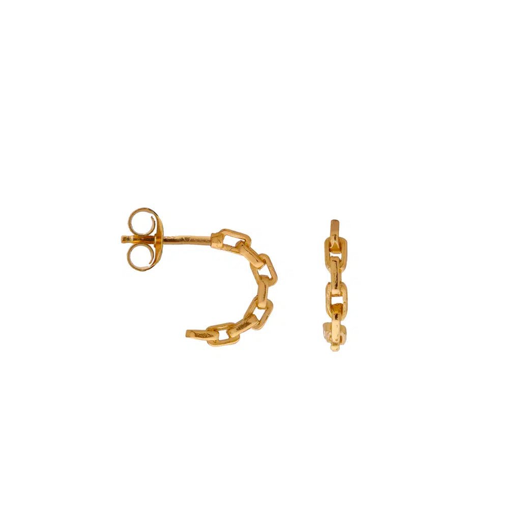 Small Chain Stud Gold - Things I Like Things I Love