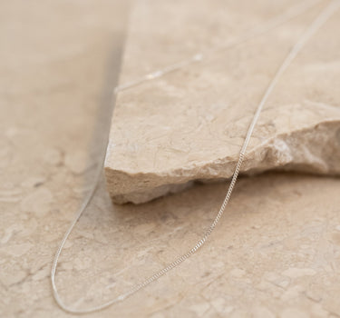 Thin Basic Chain Necklace Silver - Things I Like Things I Love