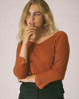 TILTIL Amber Knit Top Rust
