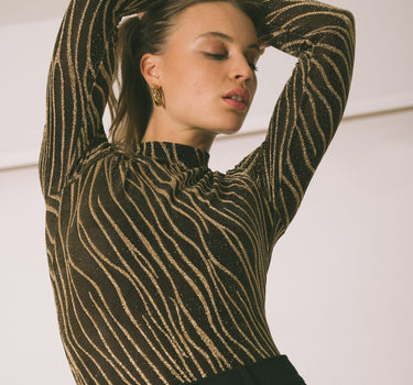 TILTIL Amilla Body Zebra Glitter Gold - Things I Like Things I Love