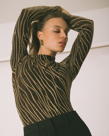 TILTIL Amilla Body Zebra Glitter Gold - Things I Like Things I Love