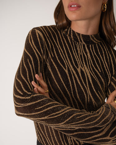 TILTIL Amilla Body Zebra Glitter Gold - Things I Like Things I Love