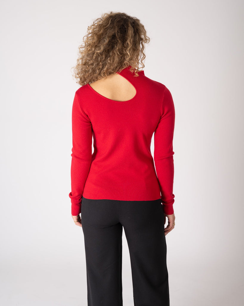 TILTIL Annie Knit Open Shoulder Red One Size - Things I Like Things I Love