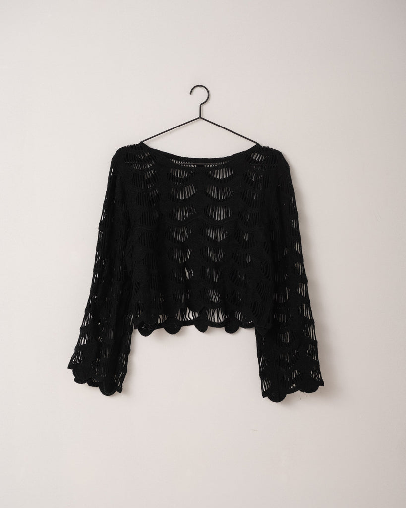 TILTIL Christel Crochet Longsleeve Black One Size - Things I Like Things I Love