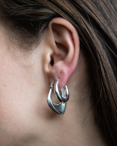 TILTIL Emily Flat Hoop Silver - Things I Like Things I Love