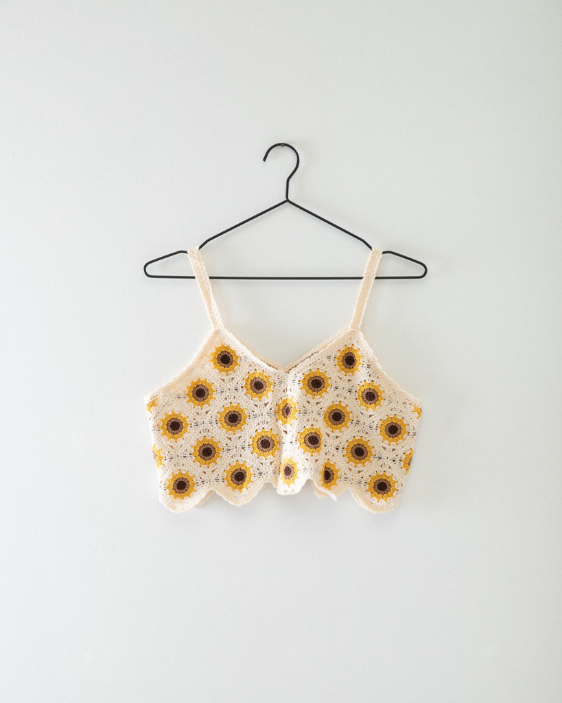 TILTIL Flower Power Crochet Top Beige - Things I Like Things I Love