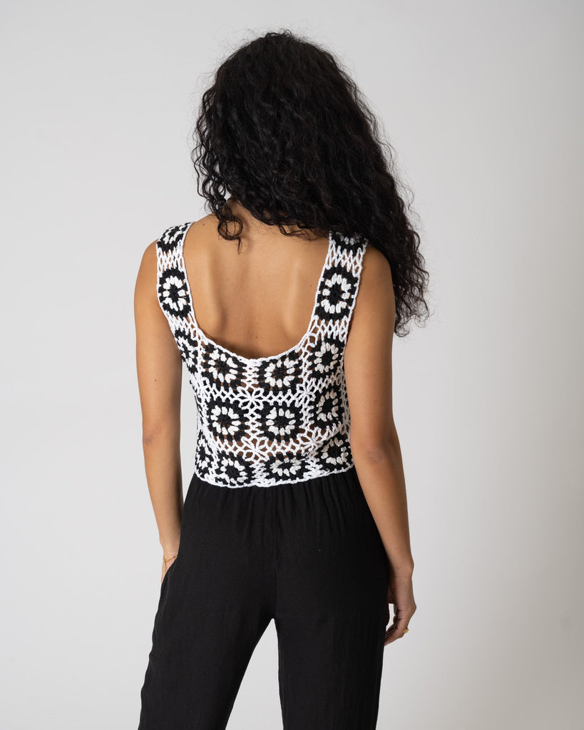 TILTIL Isli Crochet Top Black White One Size - Things I Like Things I Love