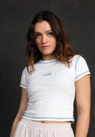 TILTIL Lovable T-Shirt Weiß Saum Blau