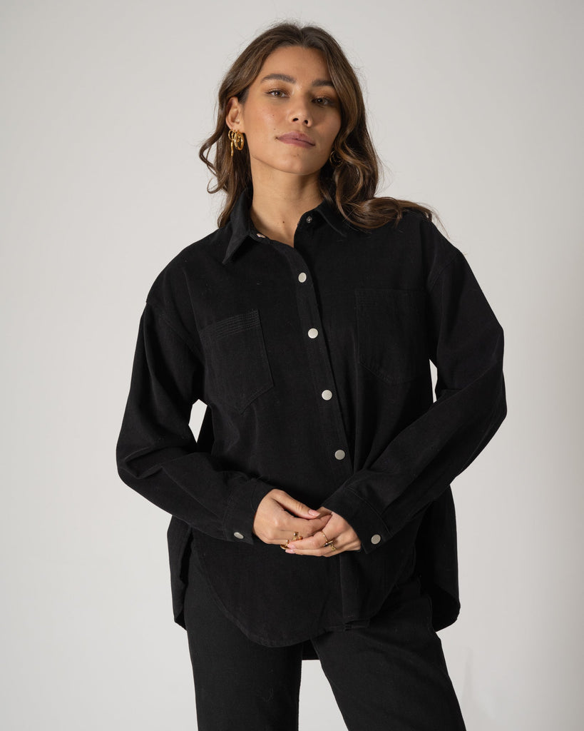TILTIL Lucca Blouse Rib Black One Size - Things I Like Things I Love