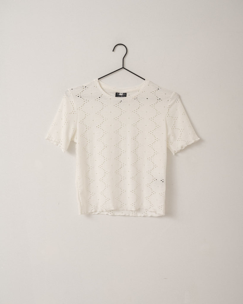TILTIL Mies See-through Top Off White - Things I Like Things I Love