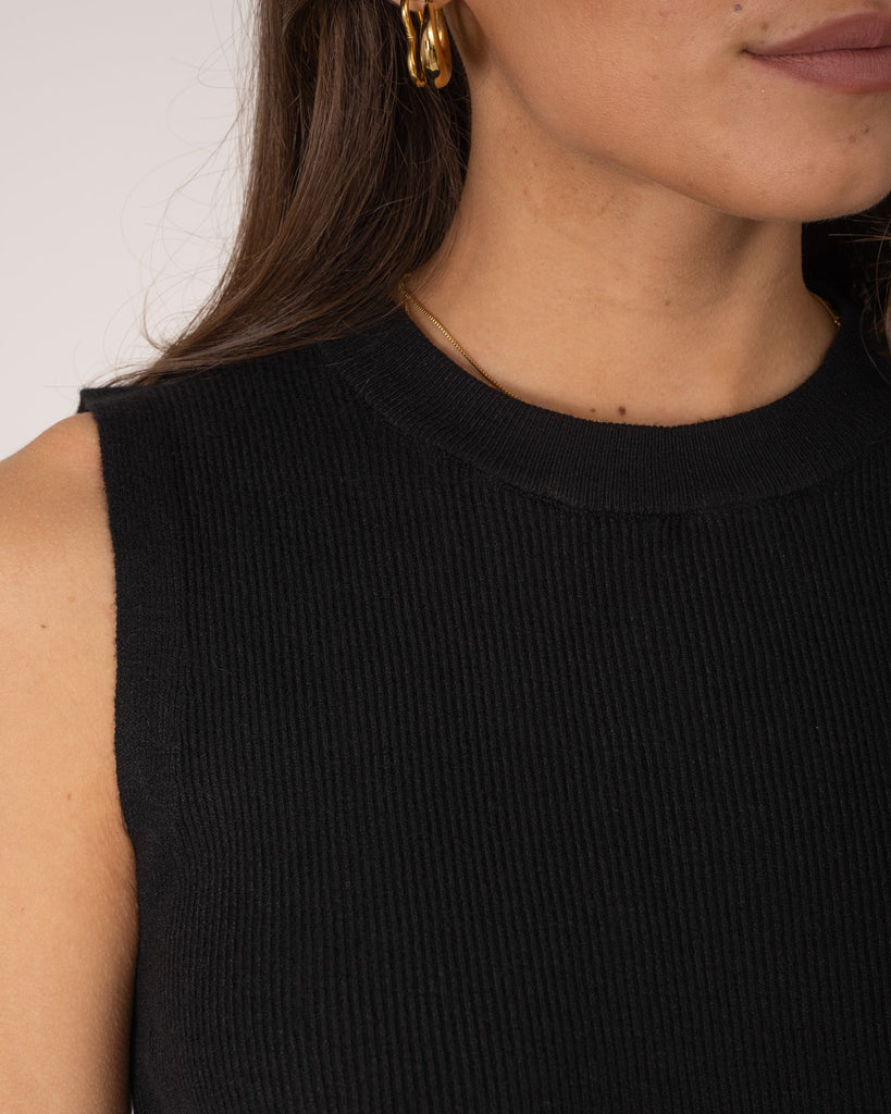 TILTIL Millow Knit Open Back Black One Size - Things I Like Things I Love
