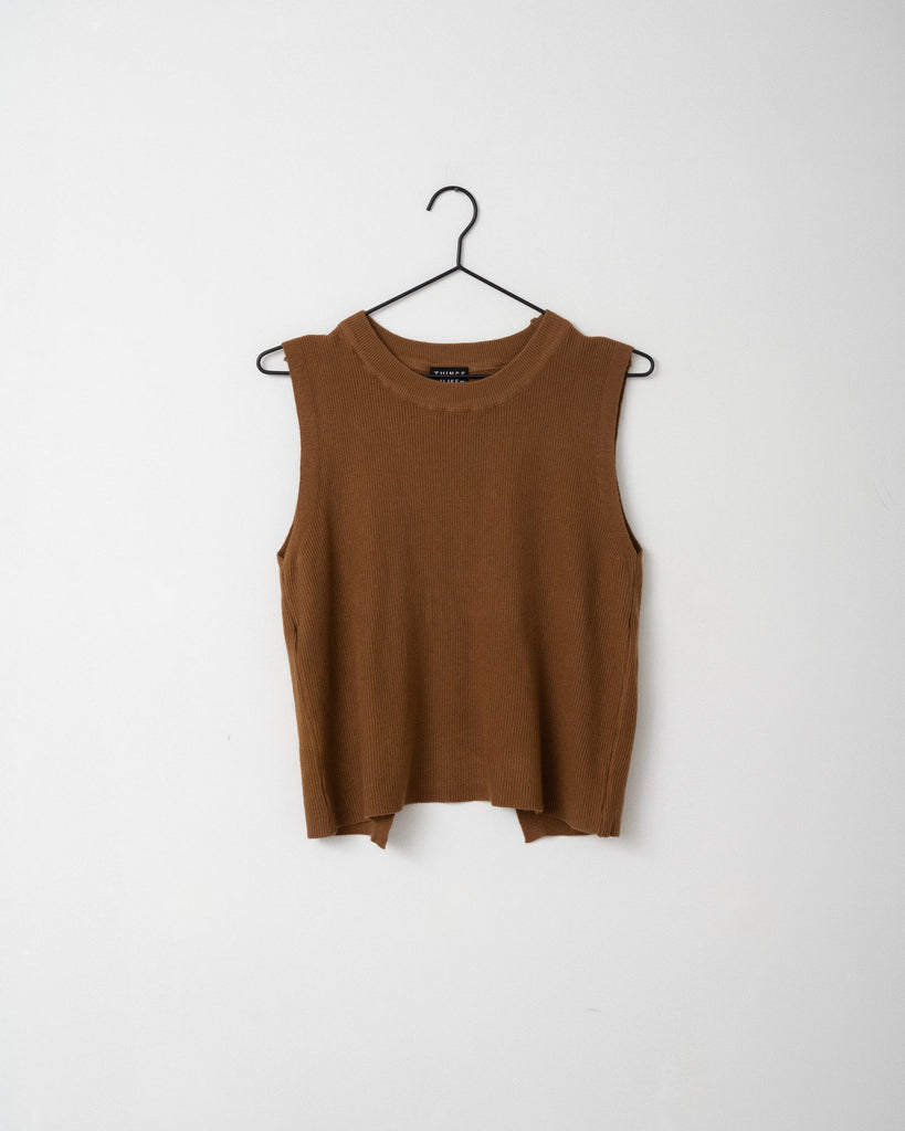 TILTIL Millow Knit Open Back Brown One Size - Things I Like Things I Love