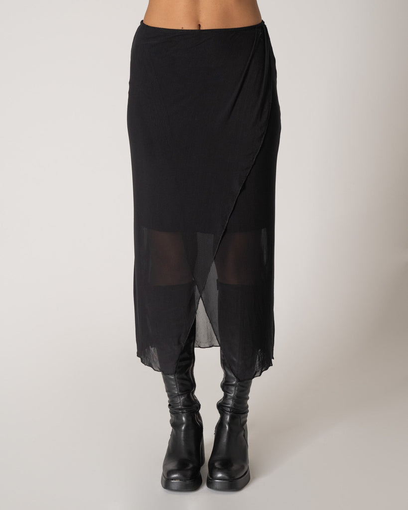 TILTIL Ro Long Mesh Skirt Black - Things I Like Things I Love