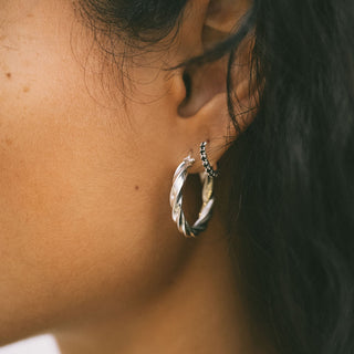 TILTIL Sacha Swirly Hoop Silver - Things I Like Things I Love
