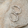 TILTIL Terra Twist Oval Hoop Silver - Things I Like Things I Love