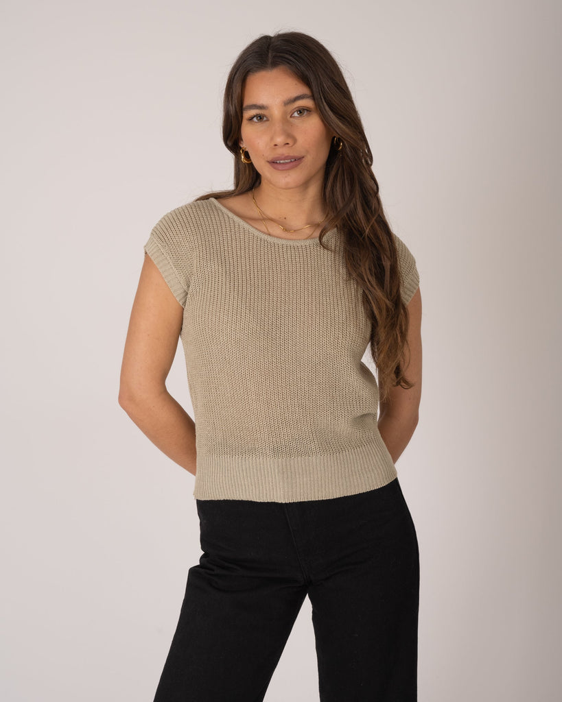 TILTIL Tessa Sleeveless Knit Beige One Size - Things I Like Things I Love