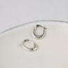 TILTIL Thick Deco Oval Hoop Silver - Things I Like Things I Love