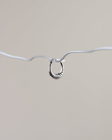 TILTIL Thick Deco Oval Hoop Silver - Things I Like Things I Love